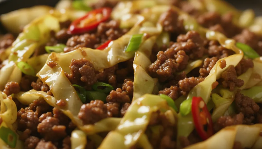 Ground Beef and Cabbage Low Carb Keto Stir Fry 2