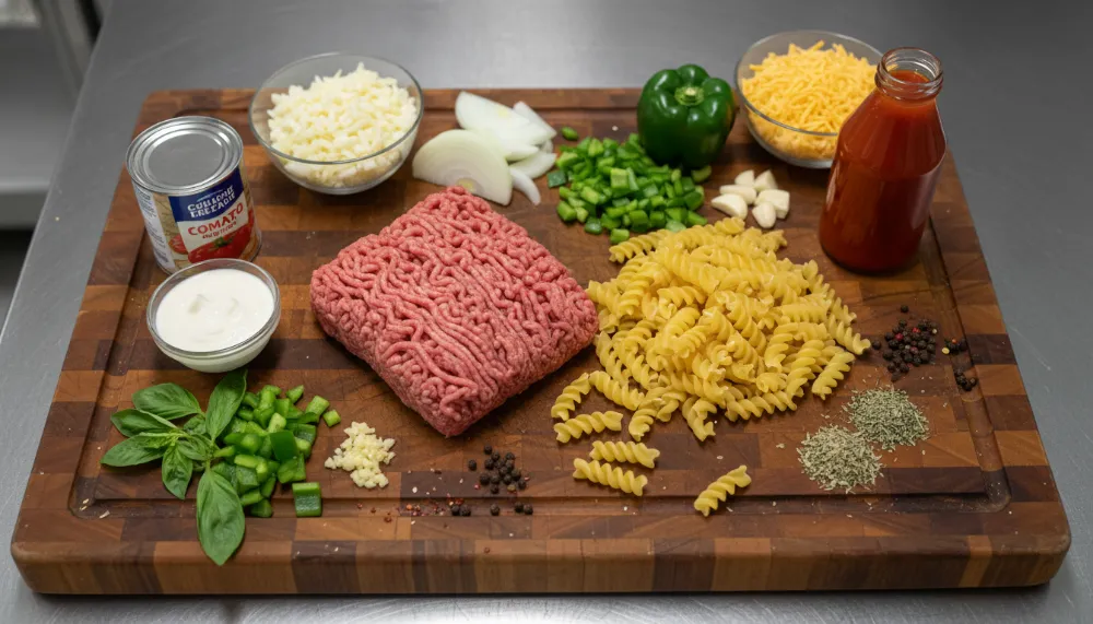 Hamburger Supreme Casserole – Cheesy Pasta Ground Beef 1