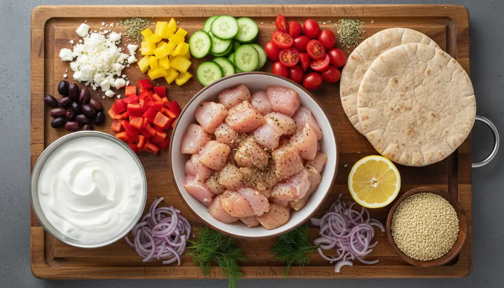 High Protein Greek Chicken Bowl 40 Grams of Protein and Ready In 20 Minutes 1