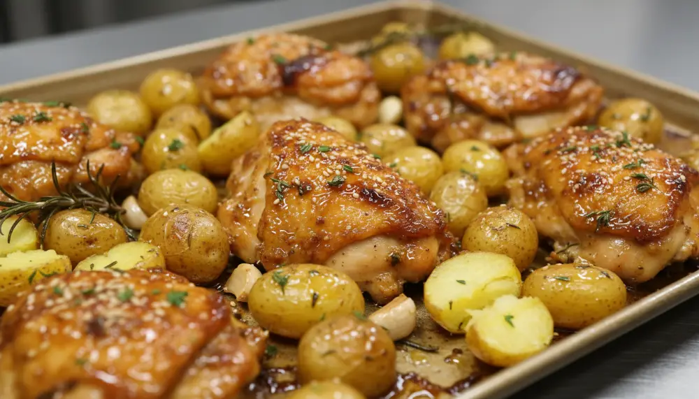 Honey Mustard Sheet Pan Chicken With Potatoes That Cooks Itself While You Relax 2