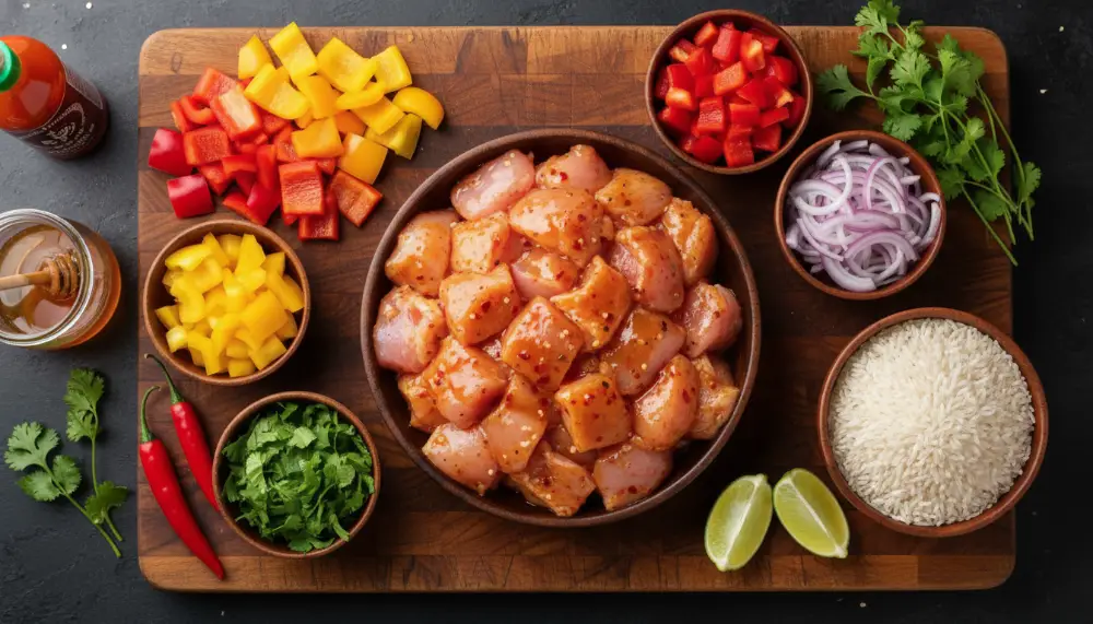 Honey Sriracha Chicken Bowls Sweet Spicy and Ready In Under 25 Minutes 1