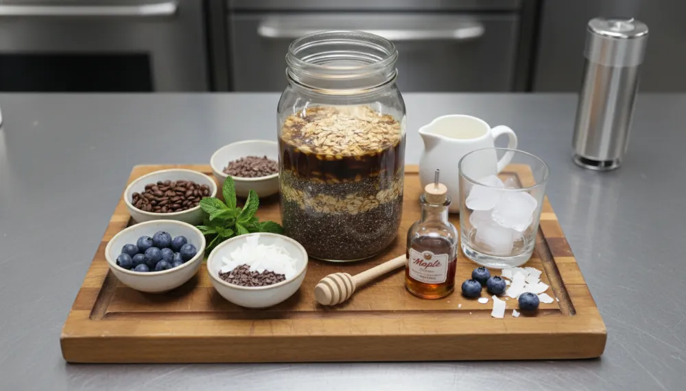 Iced Coffee Overnight Chia Pudding – Cold Brew Breakfast 1