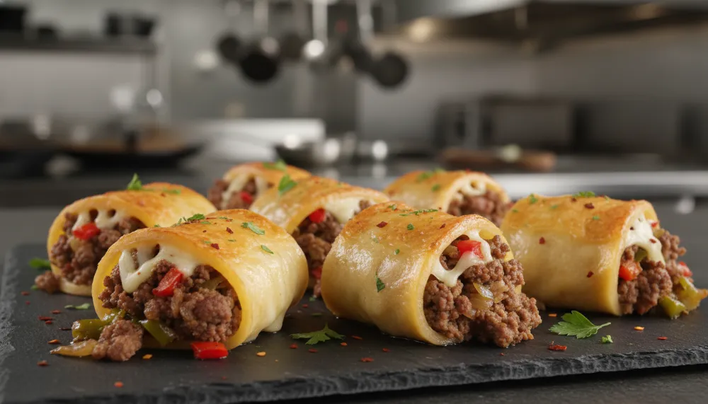 Keto Philly Cheesesteak Roll Ups – Low Carb Ground Beef 0