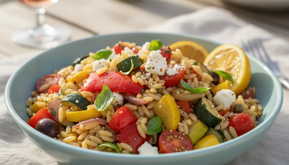 Mediterranean Orzo Salad with Roasted Vegetables 2