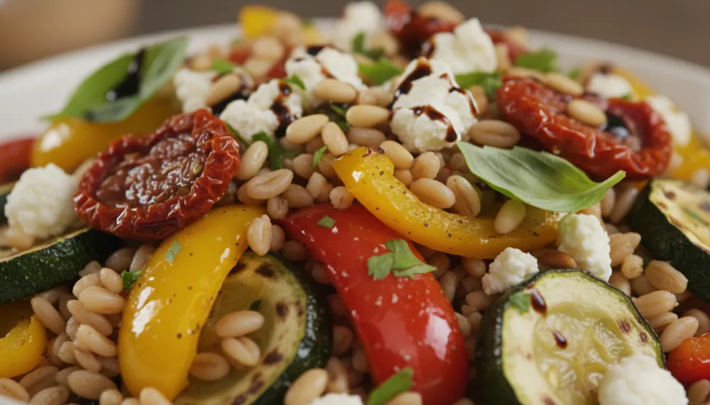 Mediterranean Summer Grain Bowl – Farro and Veggies 2