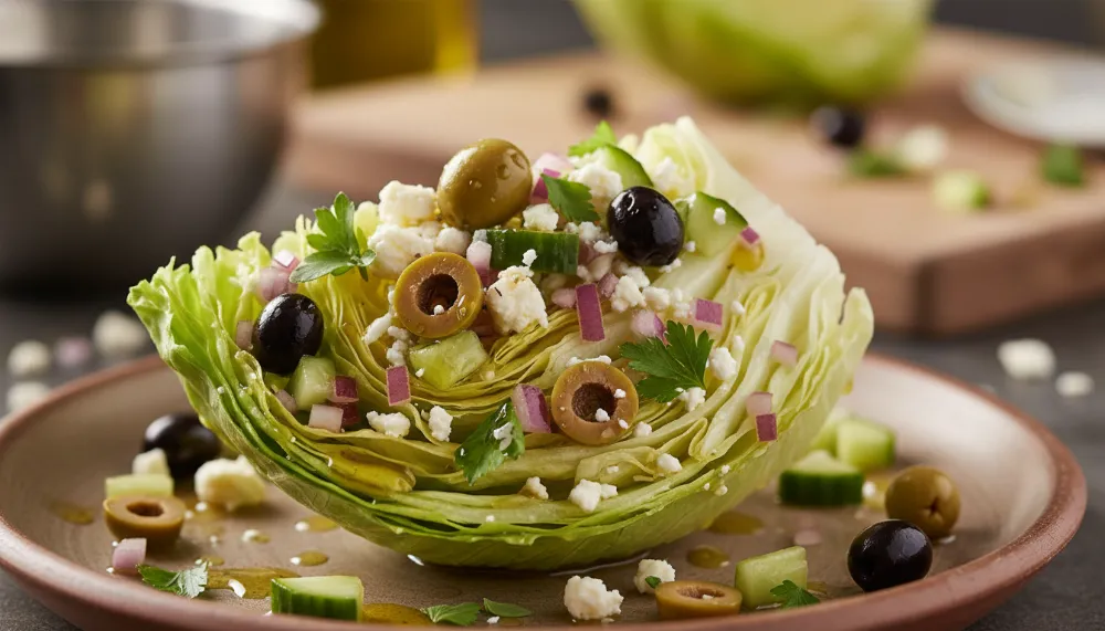 Mediterranean Wedge Salad with Olive Vinaigrette 2