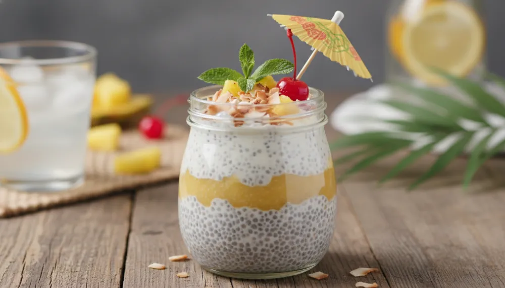Home 2 Pina Colada Chia Pudding – Tropical Summer Breakfast 0