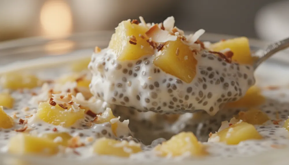 Pineapple Coconut Chia Pudding – 4 Ingredient Tropical 2