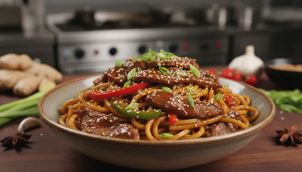Home 6 Sticky Beef Noodles with Sweet Savory Sauce – 25 Min 0