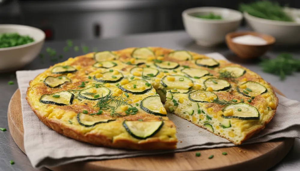 Home 3 Summer Corn and Zucchini Frittata – Easy Brunch 0