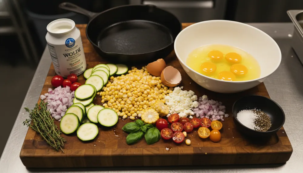 Summer Corn and Zucchini Frittata – Easy Brunch 1