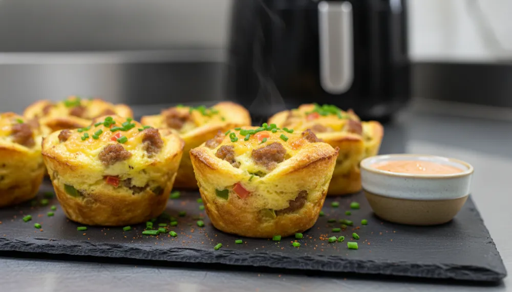 Air Fryer Sausage Breakfast Cups Recipe 0
