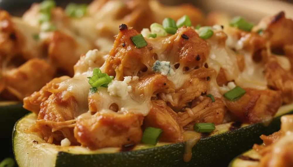 Buffalo Chicken Stuffed Zucchini 2