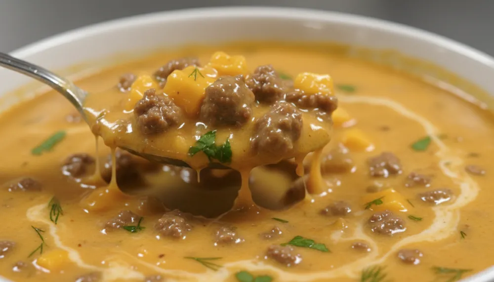 Cheeseburger Soup – Creamy Ground Beef Comfort Food 3 Cheeseburger Soup – Creamy Ground Beef Comfort Food 2