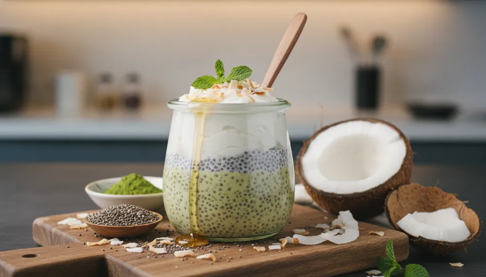 Home 5 Coconut Matcha Chia Pudding – 5 Ingredient Breakfast 0
