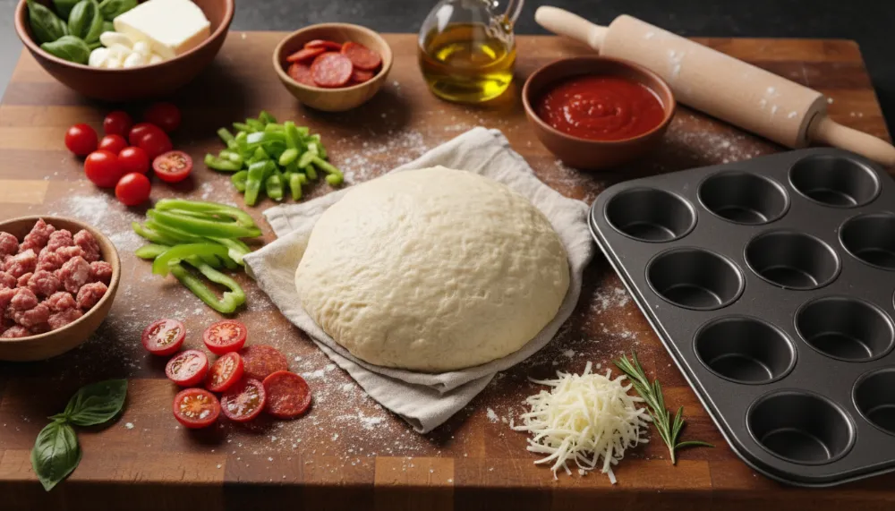 Easy Sourdough Pizza Muffins Recipe: The Ultimate Savory Discard Hack 2 Easy Sourdough Pizza Muffins Recipe 1
