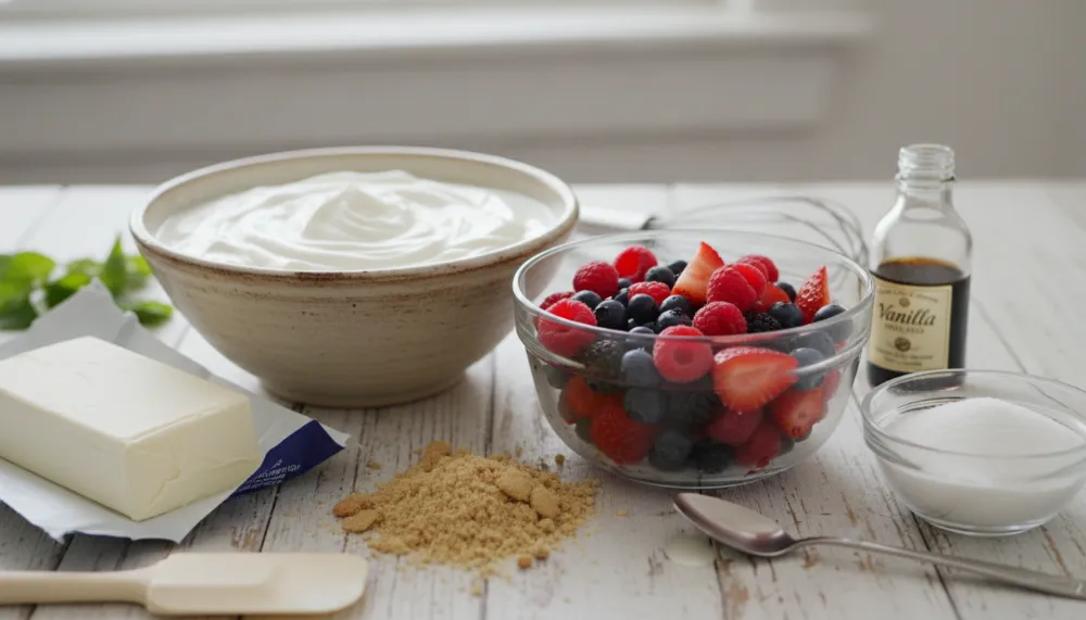 Greek Yogurt Berry Cheesecake Cups 1