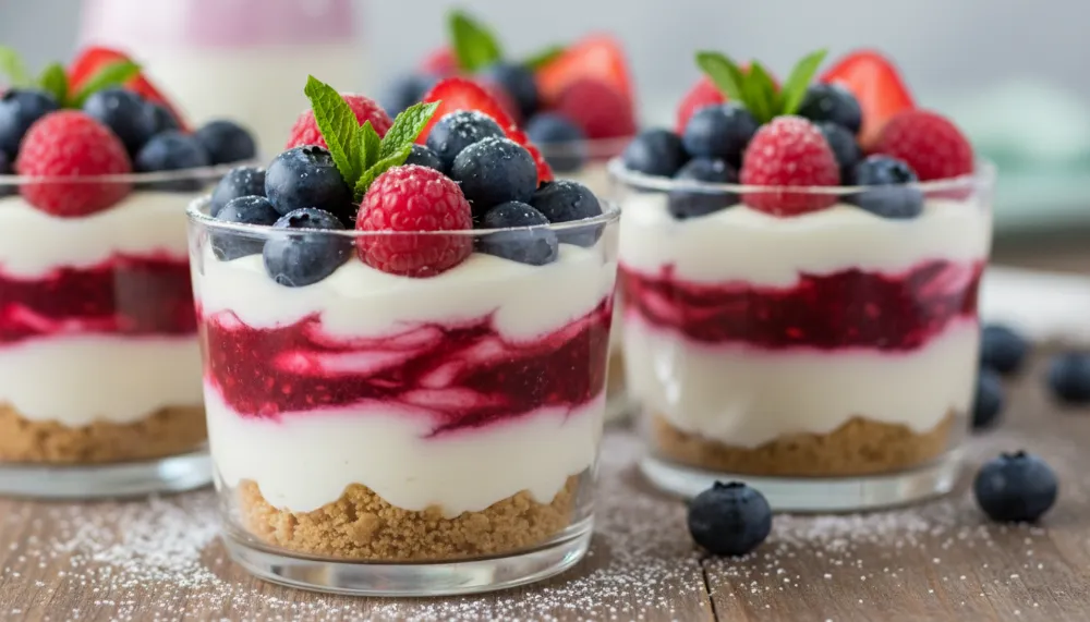 Greek Yogurt Berry Cheesecake Cups 2