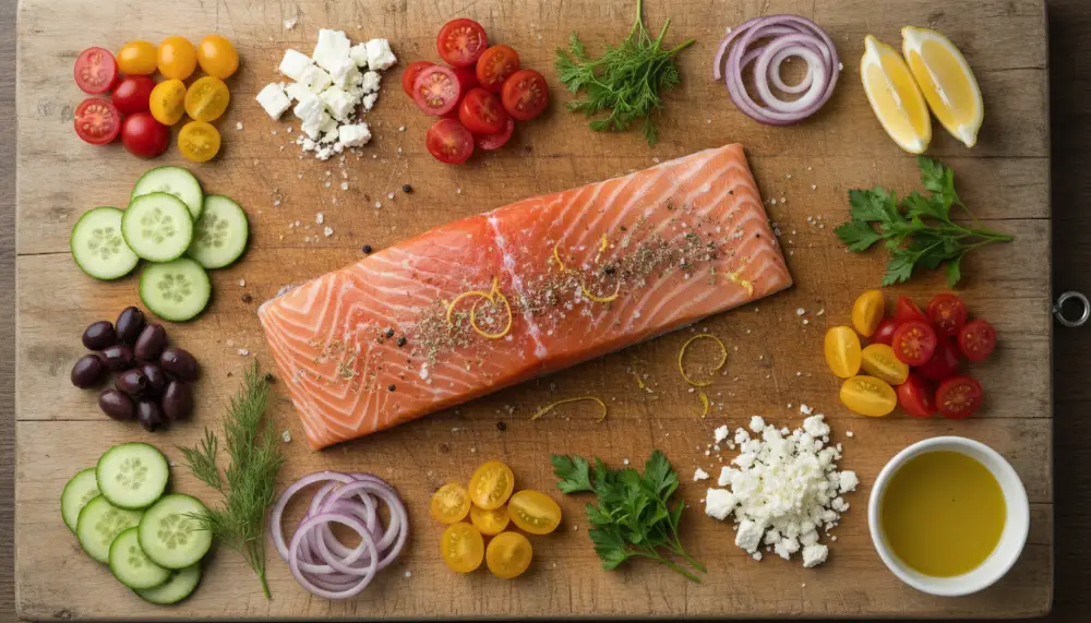 New: Mediterranean Salmon Salad Recipe - A Protein-Packed Superfood Delight 2 New Mediterranean Salmon Salad Recipe 1