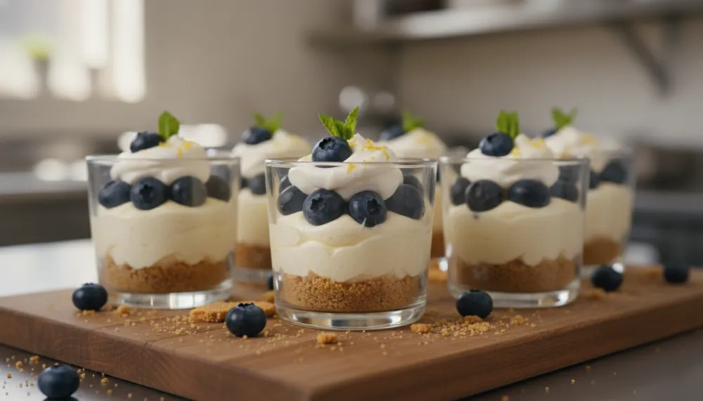 Home 2 No Bake Blueberry Lemon Cheesecake Cups 0
