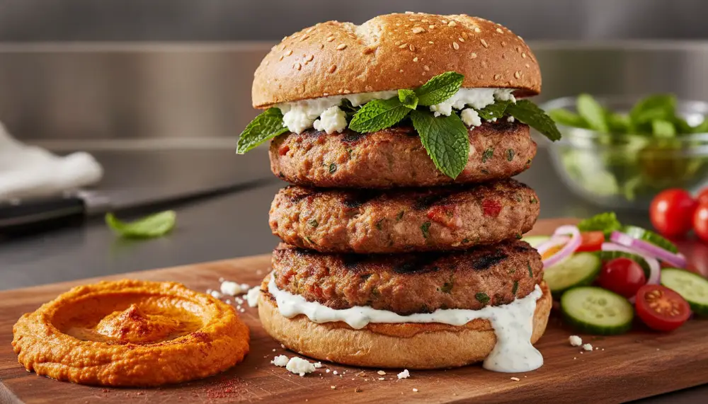 Home 2 Quick Mediterranean Turkey Burgers 0