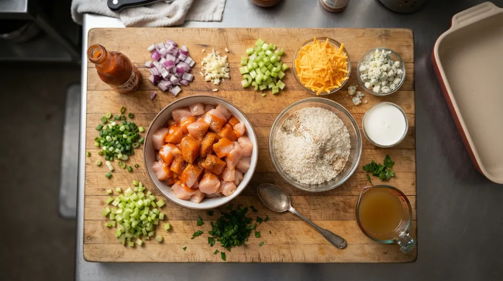 Ultimate Buffalo Chicken Rice Bake: Easy, Cheesy Casserole Guide 1 Buffalo Chicken Rice Bake 1