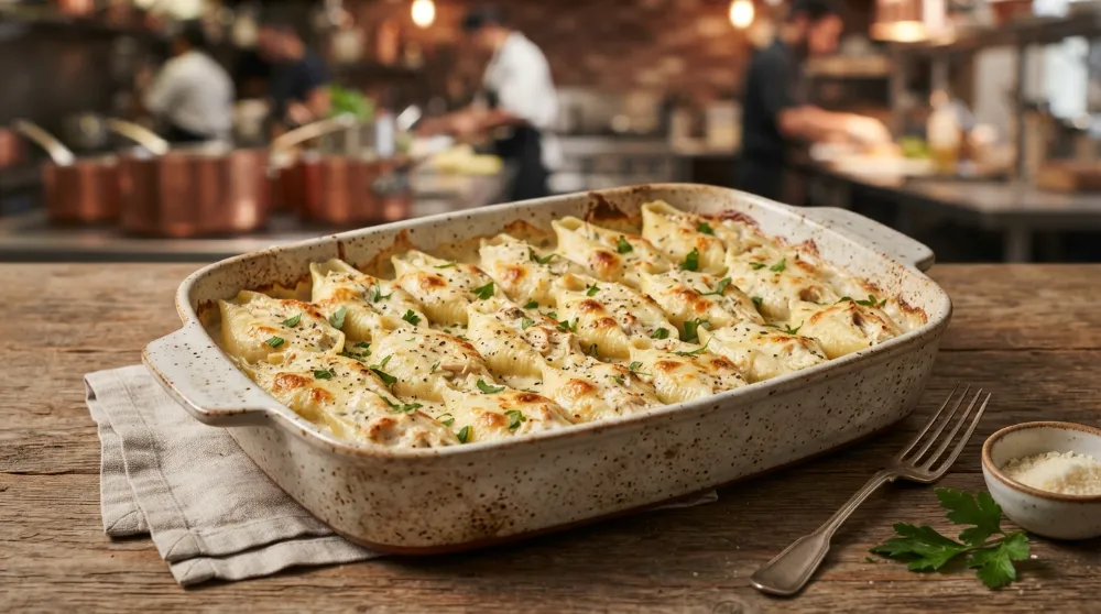 Home 4 Chicken Alfredo Stuffed Shells 0