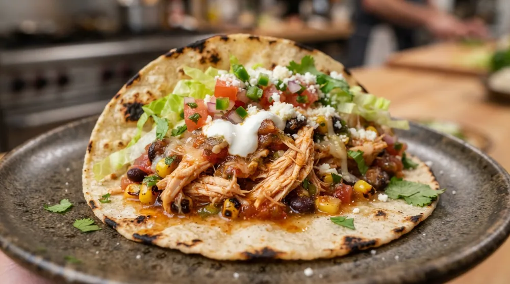 Crockpot Salsa Chicken Tacos 2