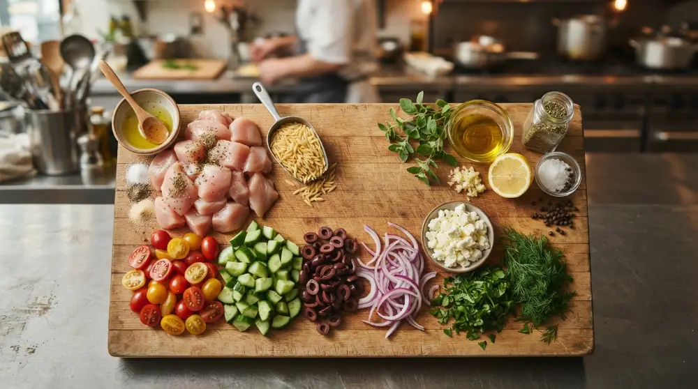 Greek Chicken Orzo Salad 1 1