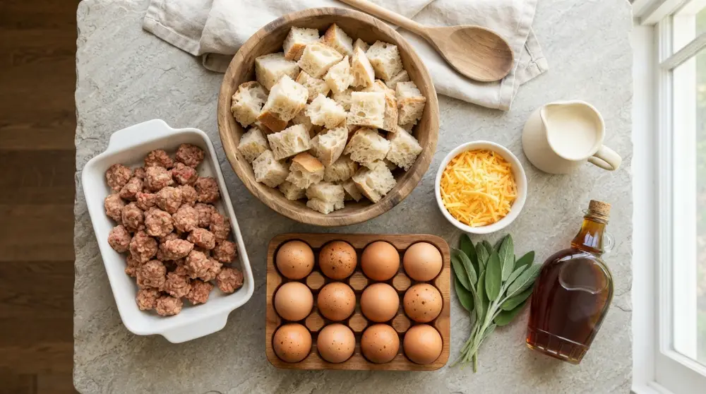 Ultimate Maple Sausage Breakfast Casserole Recipe (Non-Pork & Cozy) 1 Maple Sausage Breakfast Casserole 1