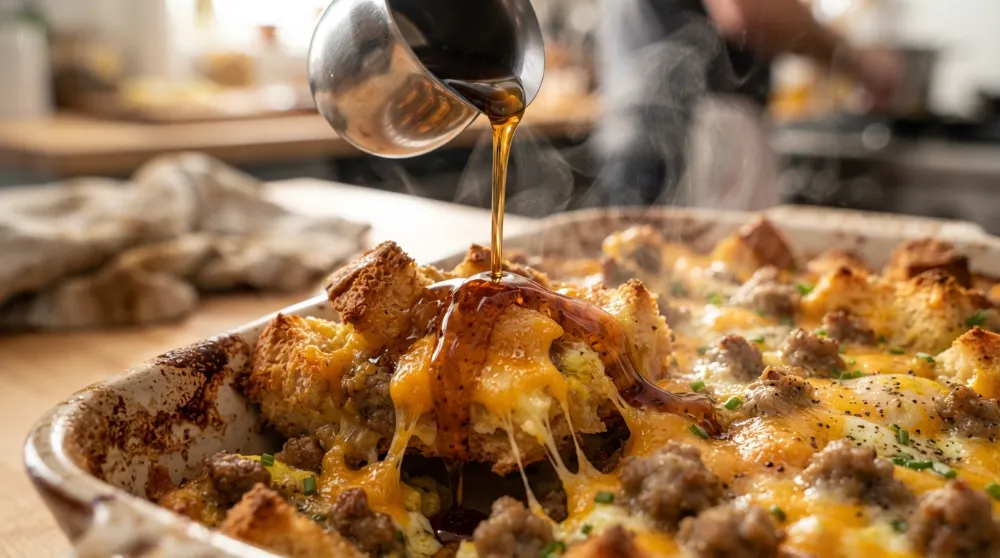 Ultimate Maple Sausage Breakfast Casserole Recipe (Non-Pork & Cozy) 2 Maple Sausage Breakfast Casserole 2