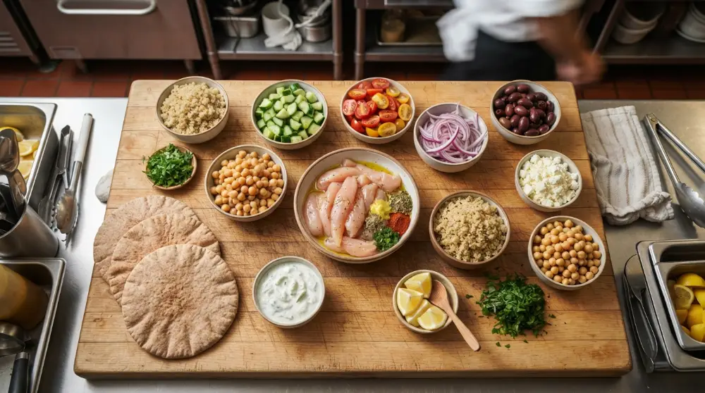 The Ultimate Mediterranean Chicken Pita Bowls: A High-Protein Masterpiece 2 Mediterranean Chicken Pita Bowls 1