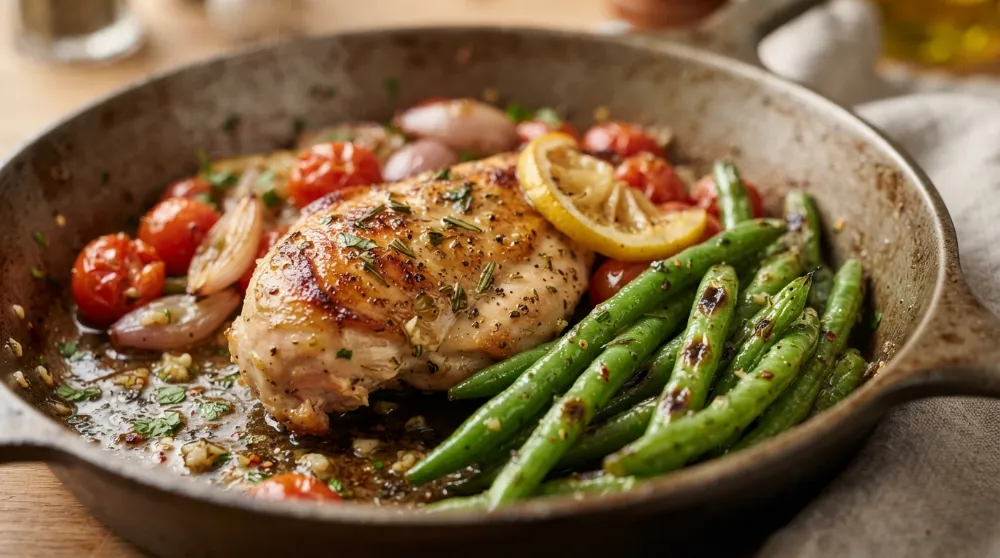 One Pan Lemon Chicken Green Beans 2