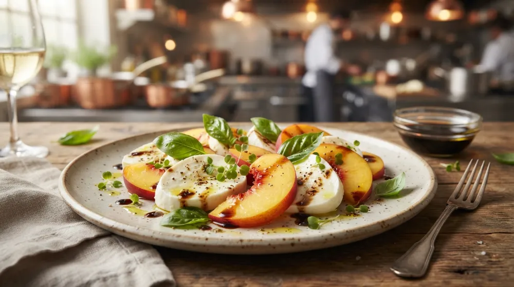 Home 5 Peach Caprese Salad 0