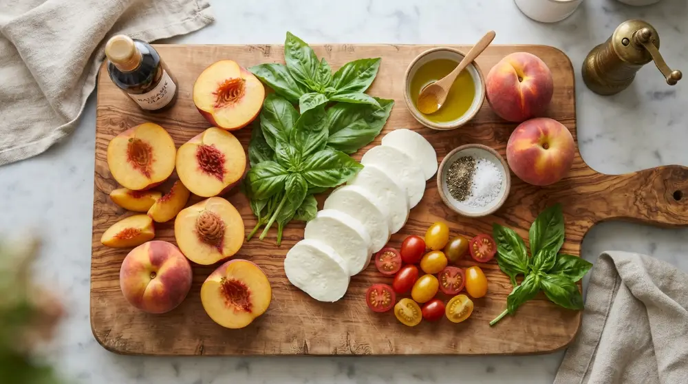 Gourmet Peach Caprese Salad: The Ultimate Summer Masterpiece 2 Peach Caprese Salad 1