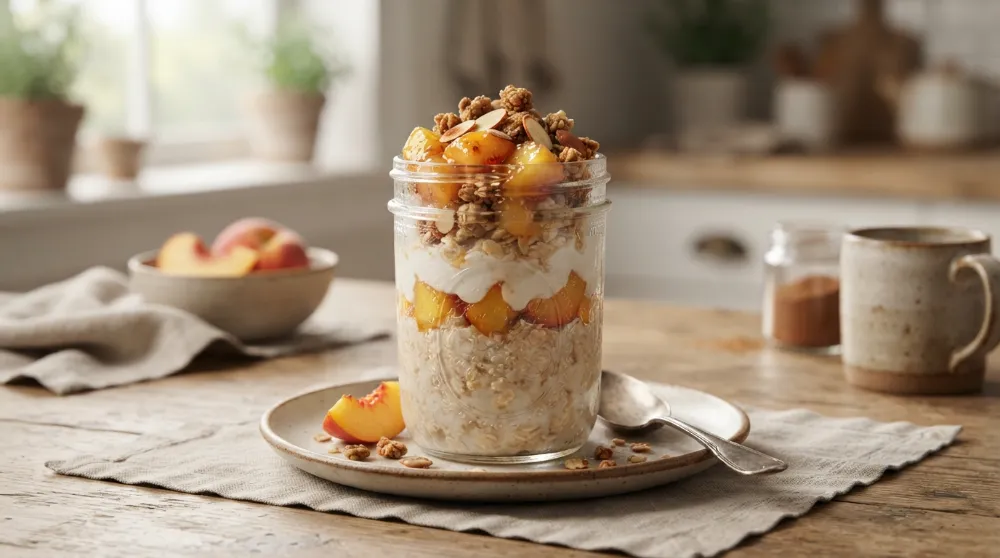 Home 2 Peach Cobbler Overnight Oats 0 1