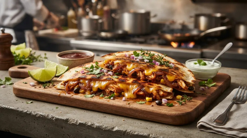 Home 2 Skillet BBQ Chicken Quesadillas 0