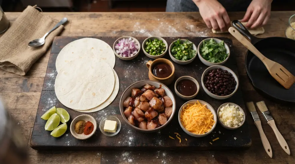 Ultimate Skillet BBQ Chicken Quesadillas: The Crispy, Smoky Masterpiece 2 Skillet BBQ Chicken Quesadillas 1