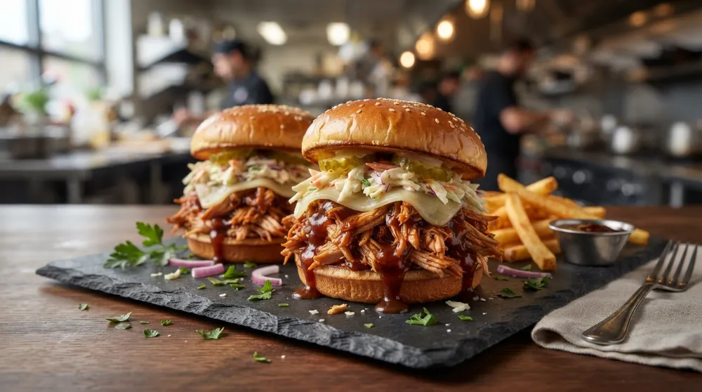 Slow Cooker BBQ Chicken Sandwiches 0
