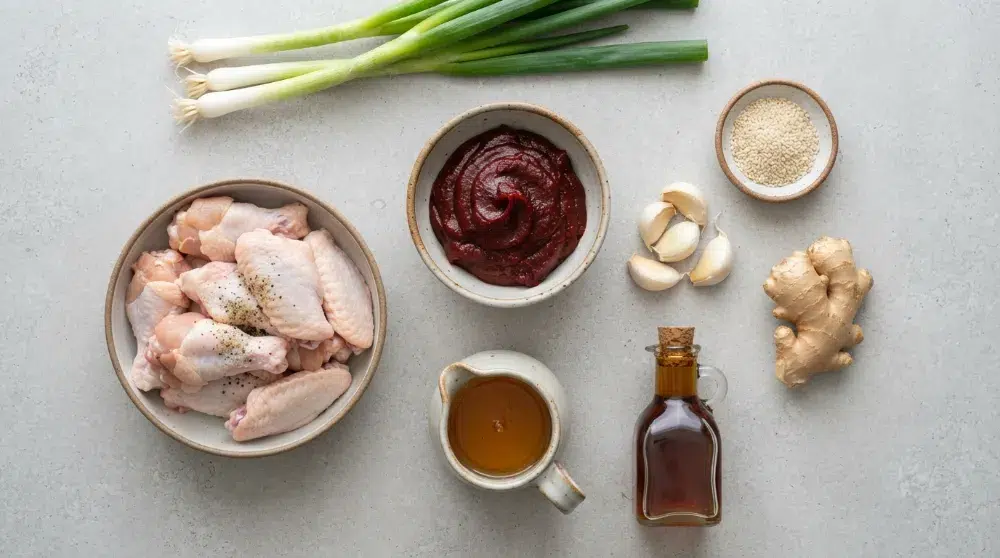 Air Fryer Chicken Wings with Gochujang Glaze 2 Air Fryer Chicken Wings with Gochujang Glaze 1