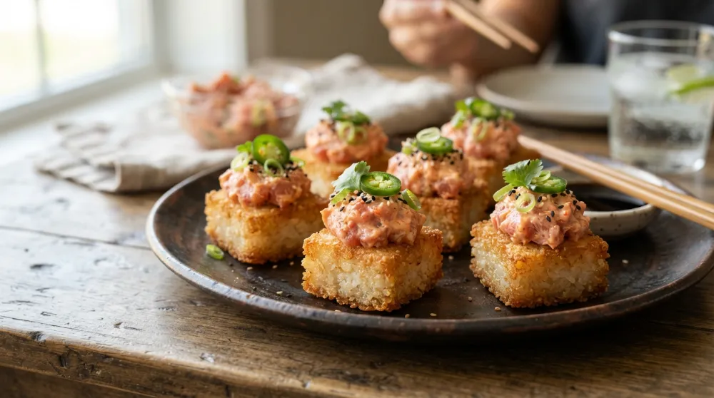 Home 5 Air Fryer Crispy Rice with Spicy Tuna Viral Dinner Hack 0