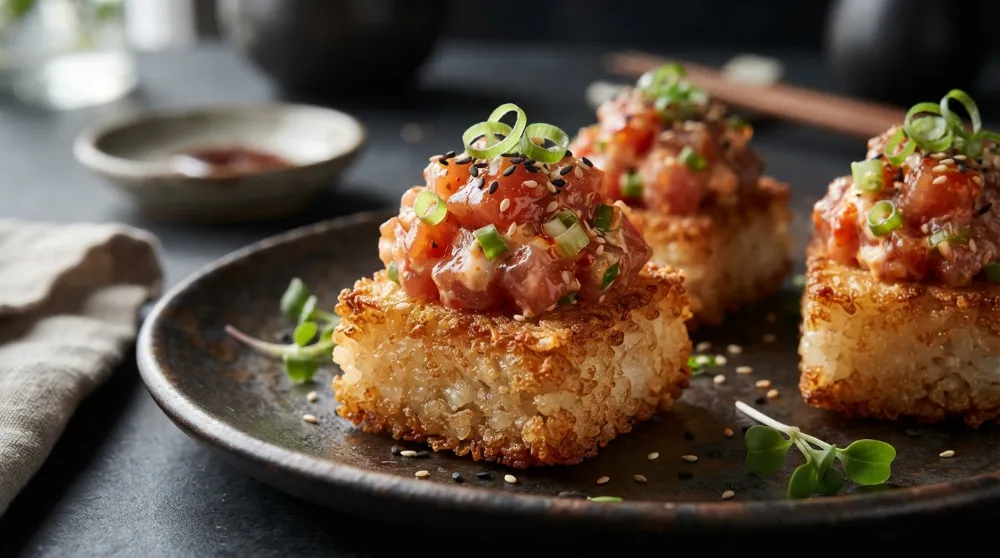 Air Fryer Crispy Rice with Spicy Tuna (Viral Dinner Hack) 3 Air Fryer Crispy Rice with Spicy Tuna Viral Dinner Hack 2