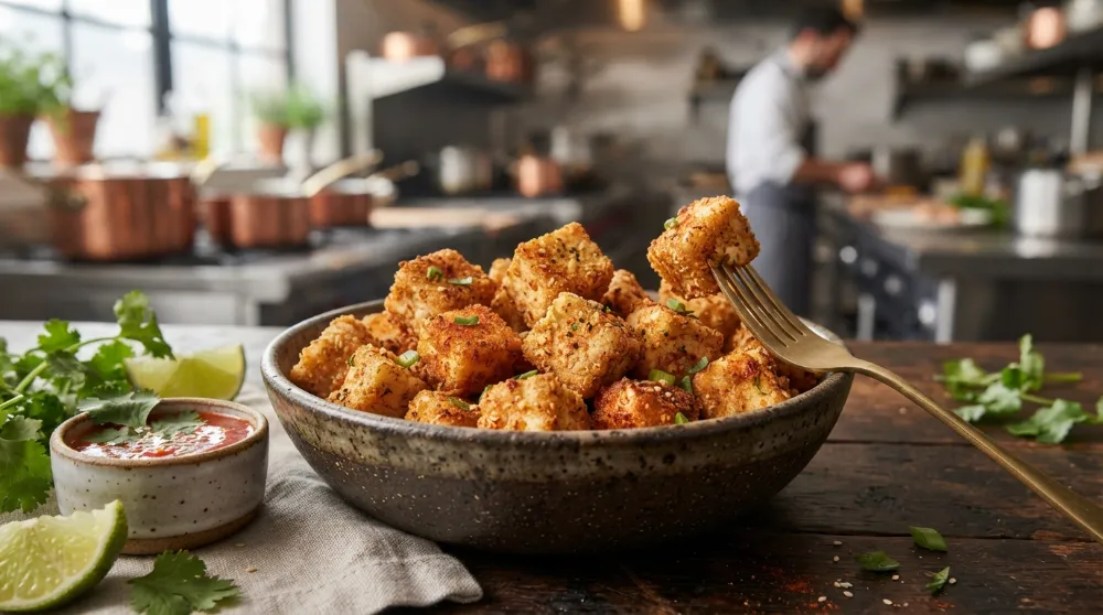 Home 1 Air Fryer Tofu Bites Crispy High Protein 0