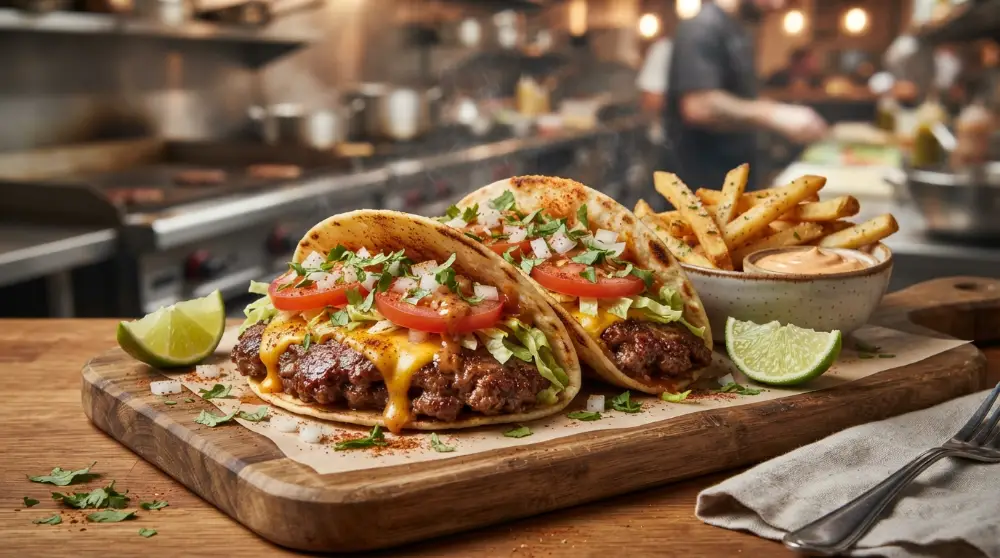 Smash Burger Tacos Weeknight Fusion Dinner 0